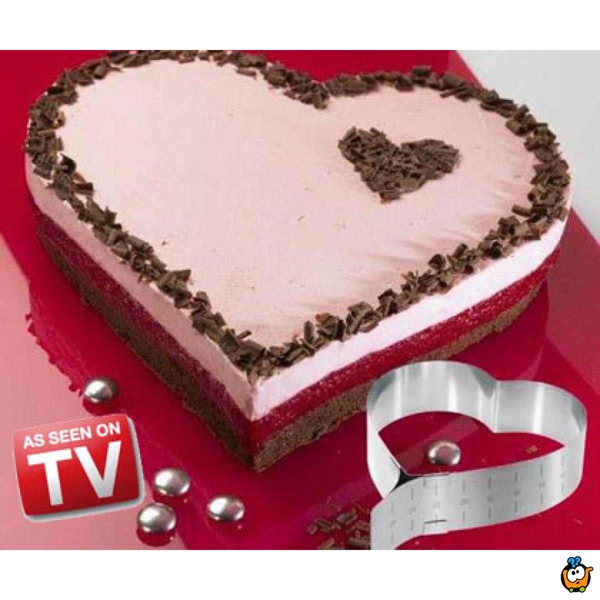 Kalup od inoxa za torte u obliku srca