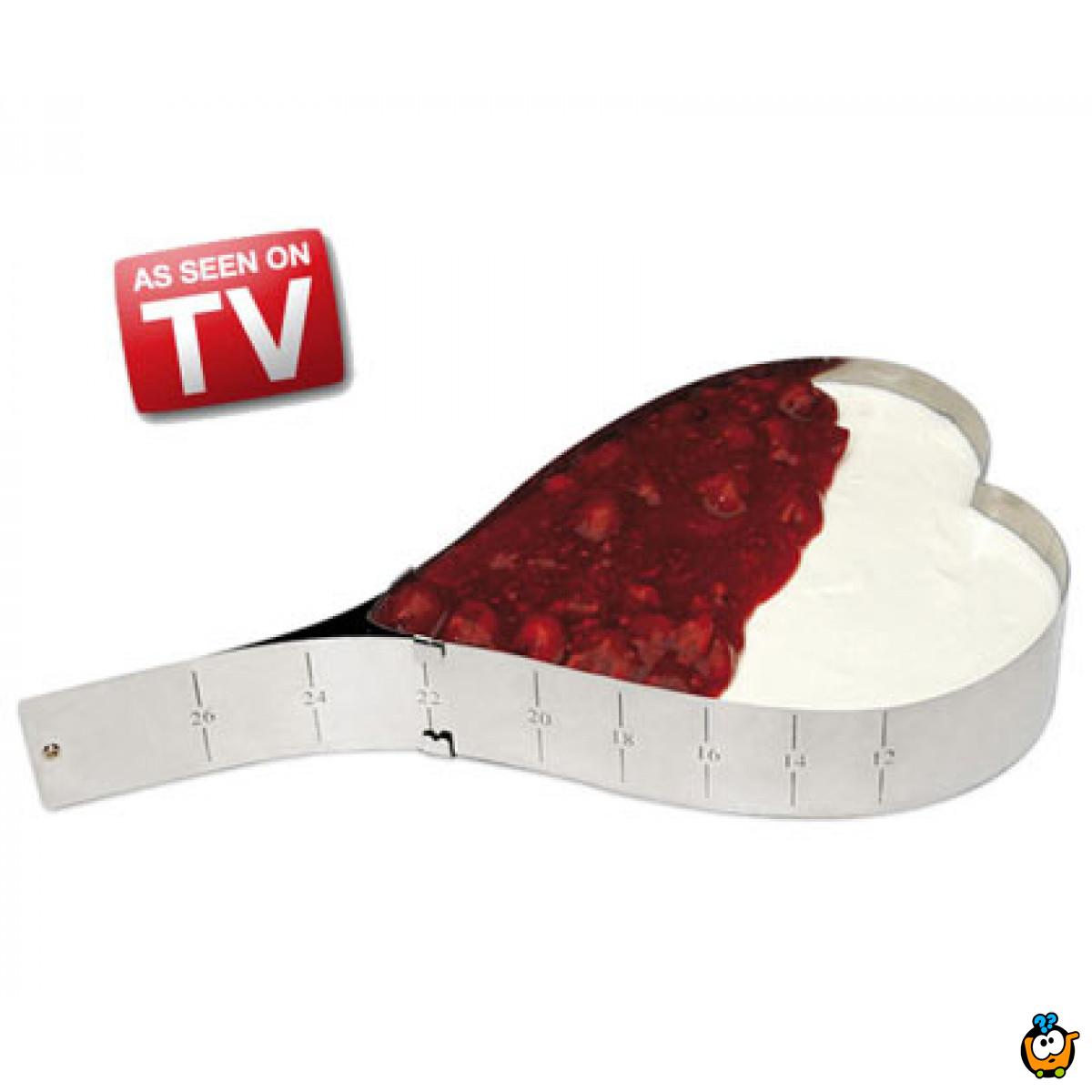 Kalup od inoxa za torte u obliku srca