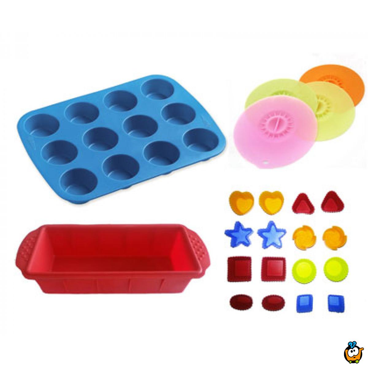 Set silikonskih modli za pečenje kolača