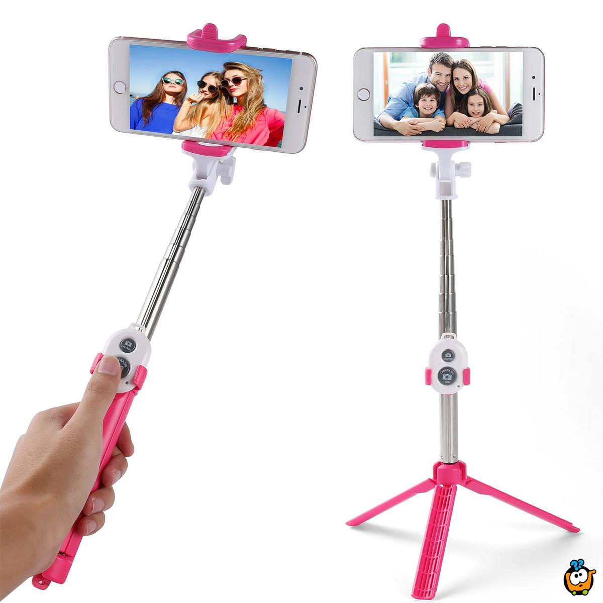 Bluetooth Selfie stick - 3u1 štap za savršeni selfie