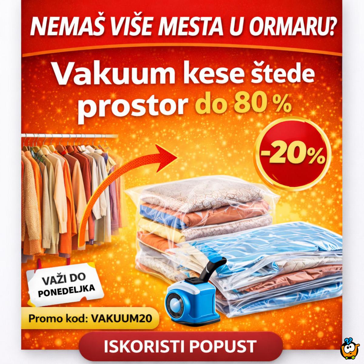 Vakuum kesa za odlaganje odeće 60 x 80 cm