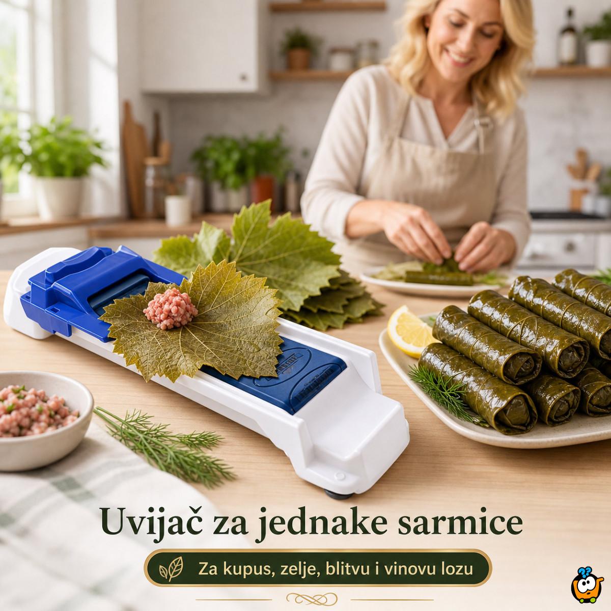Uvijač za sarme u 3 koraka – za brže i jednake sarmice - Za kupus, zelje, blitvu, vinovu lozu i rolnice
