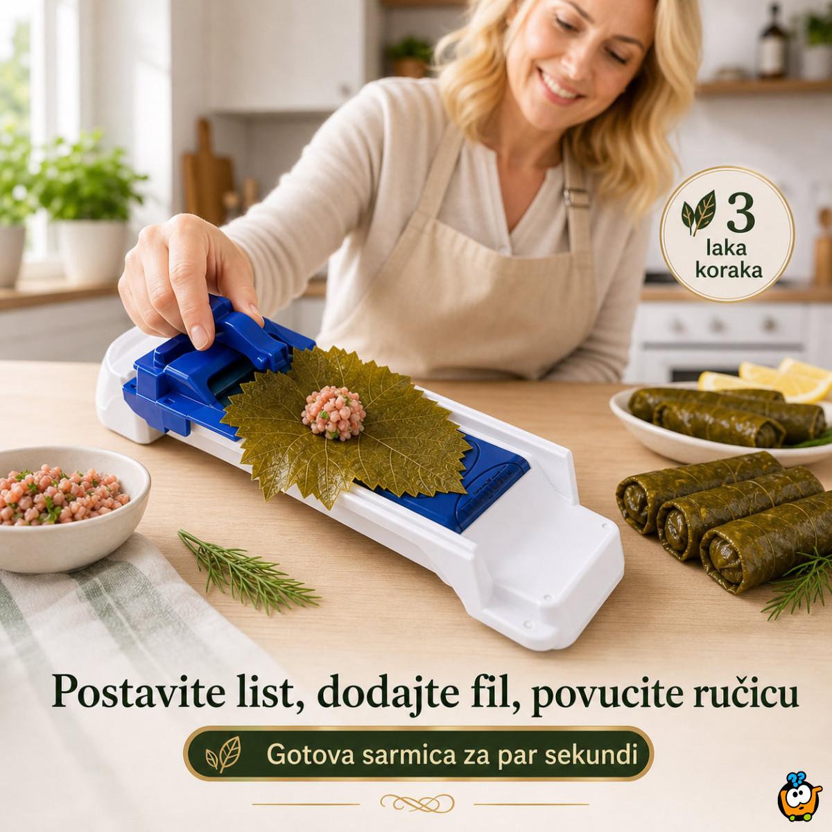 Uvijač za sarme u 3 koraka – za brže i jednake sarmice - Za kupus, zelje, blitvu, vinovu lozu i rolnice