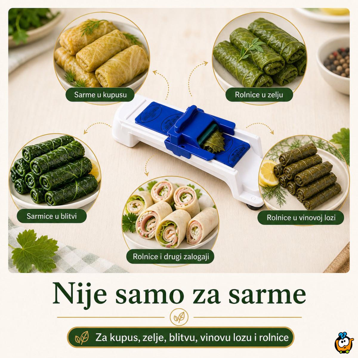 Uvijač za sarme u 3 koraka – za brže i jednake sarmice - Za kupus, zelje, blitvu, vinovu lozu i rolnice