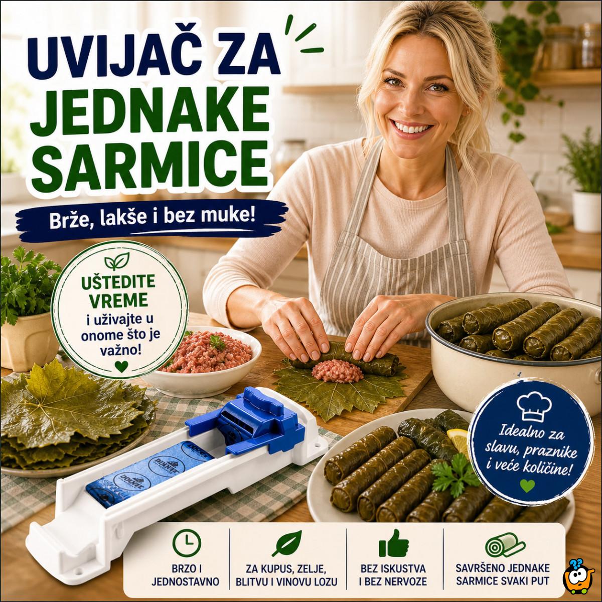 Uvijač za sarme u 3 koraka – za brže i jednake sarmice - Za kupus, zelje, blitvu, vinovu lozu i rolnice