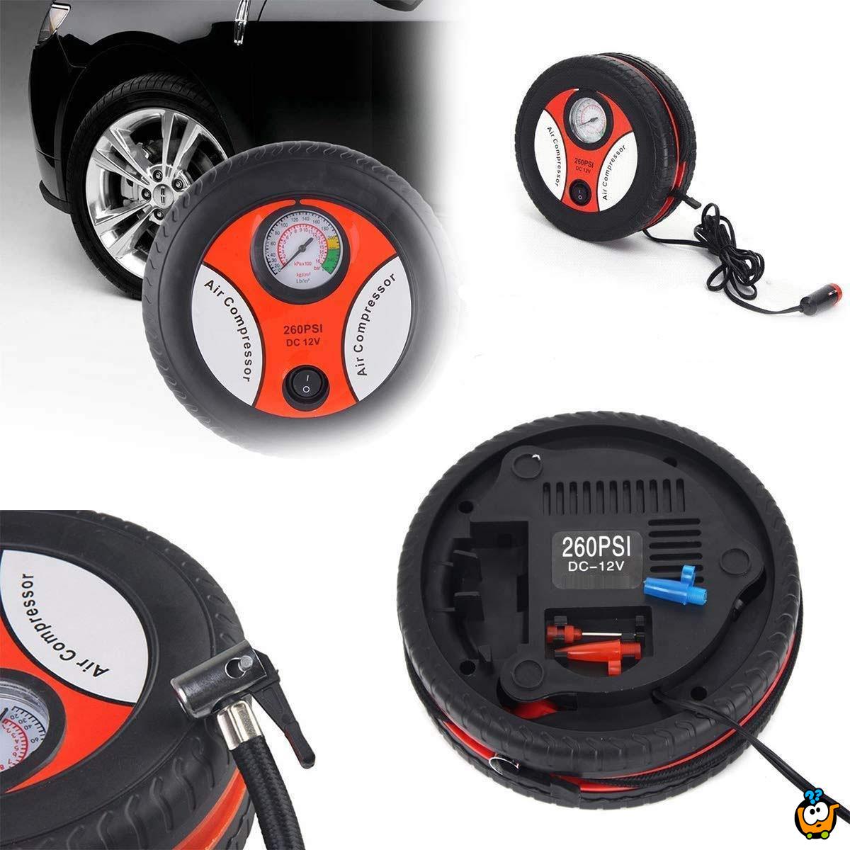 Tyre Air Compressor - Mini kompresor u obliku točka za Vaš auto