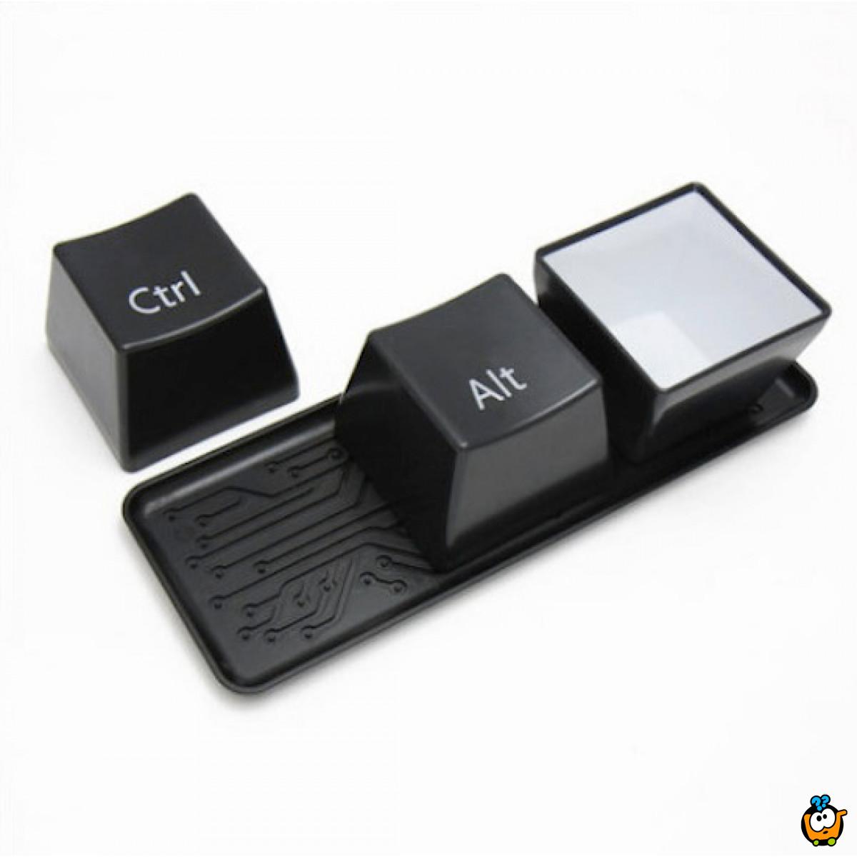 Keyboard Ctrl+Alt+Delete kreativne činije CRNE