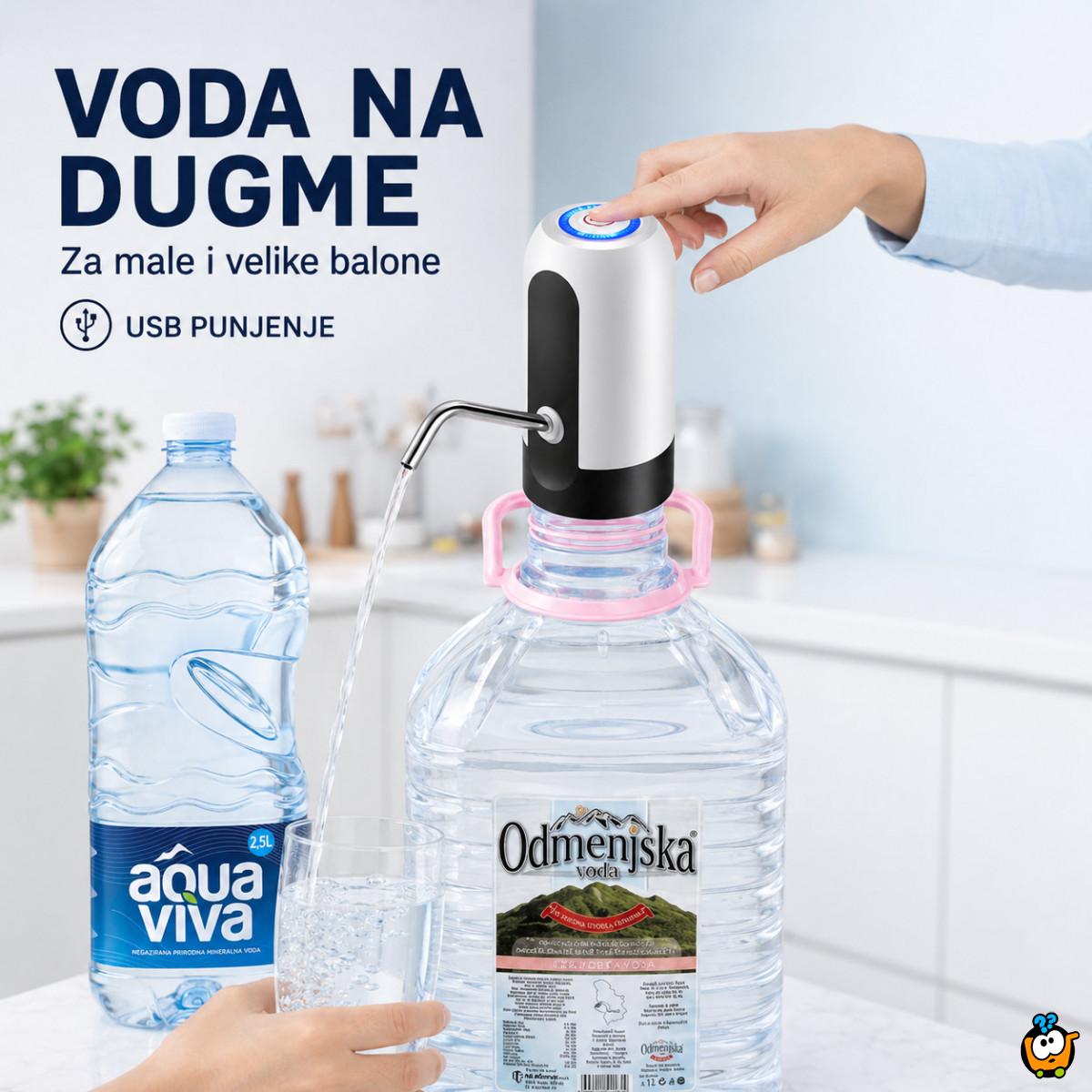 Električna pumpa za balone i flaše za vodu 1,5–18,9 L – USB punjenje