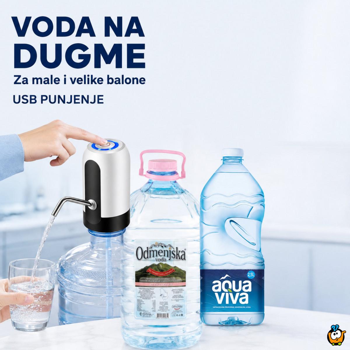 Električna pumpa za balone i flaše za vodu 1,5–18,9 L – USB punjenje