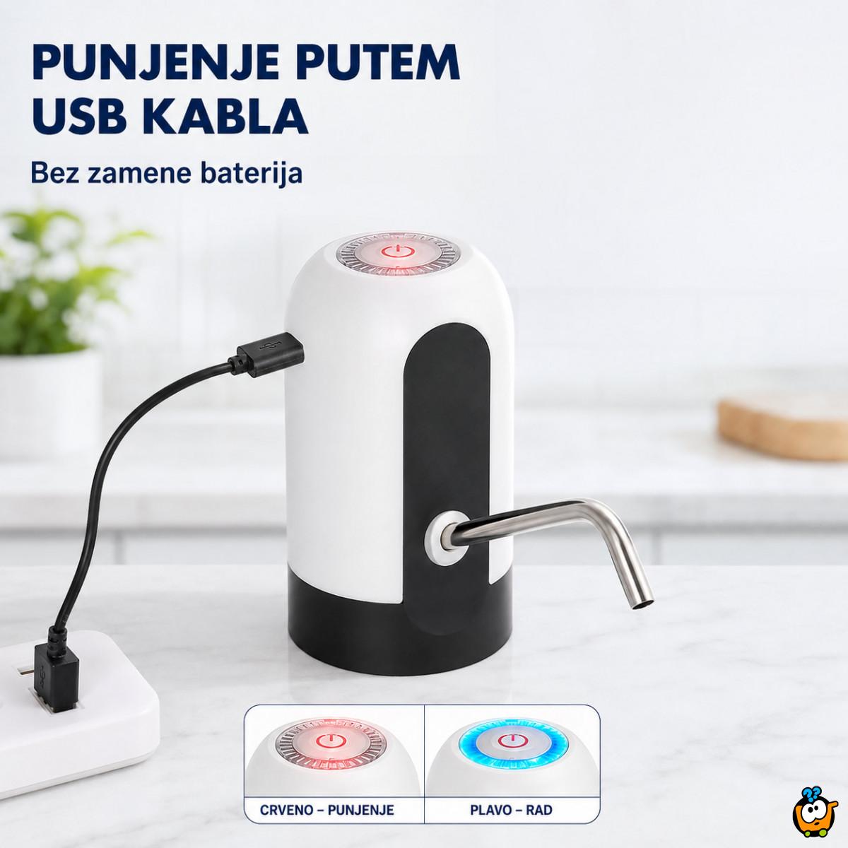 Električna pumpa za balone i flaše za vodu 1,5–18,9 L – USB punjenje