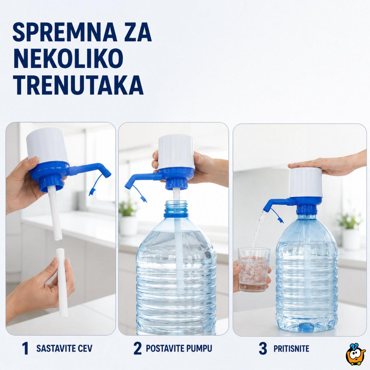 Ručna pumpa za velike flaše i balone za vodu 2,5–10 L