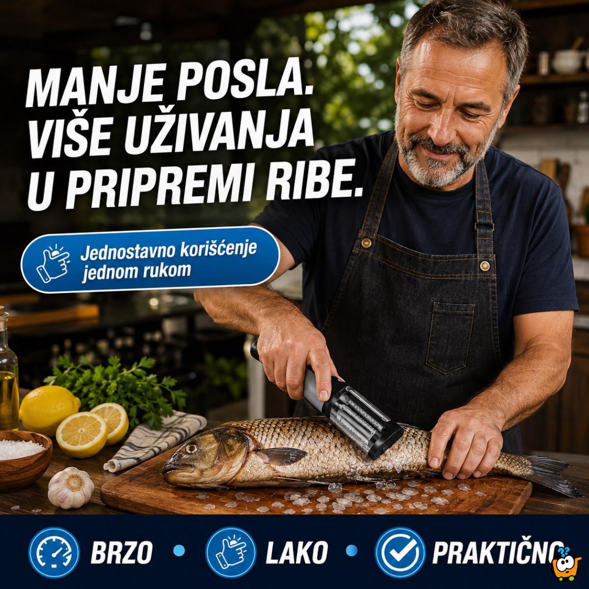 Električni skidač krljušti za ribu – bežični aparat za brzo čišćenje ribe