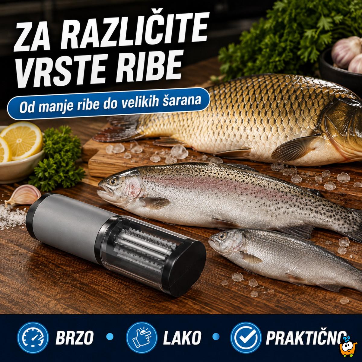 Električni skidač krljušti za ribu – bežični aparat za brzo čišćenje ribe