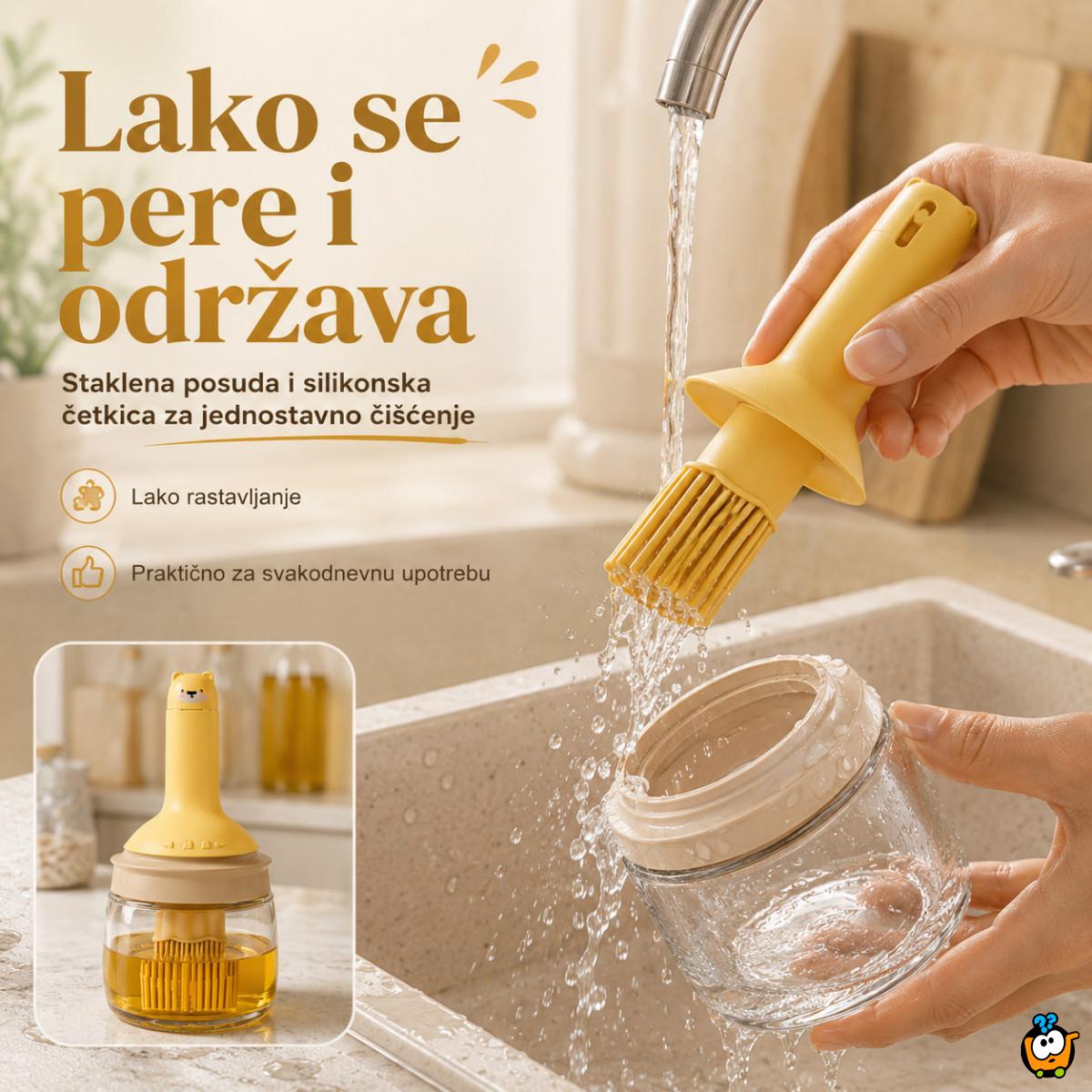 2u1 Dozer za ulje sa silikonskom četkicom – 250 ml