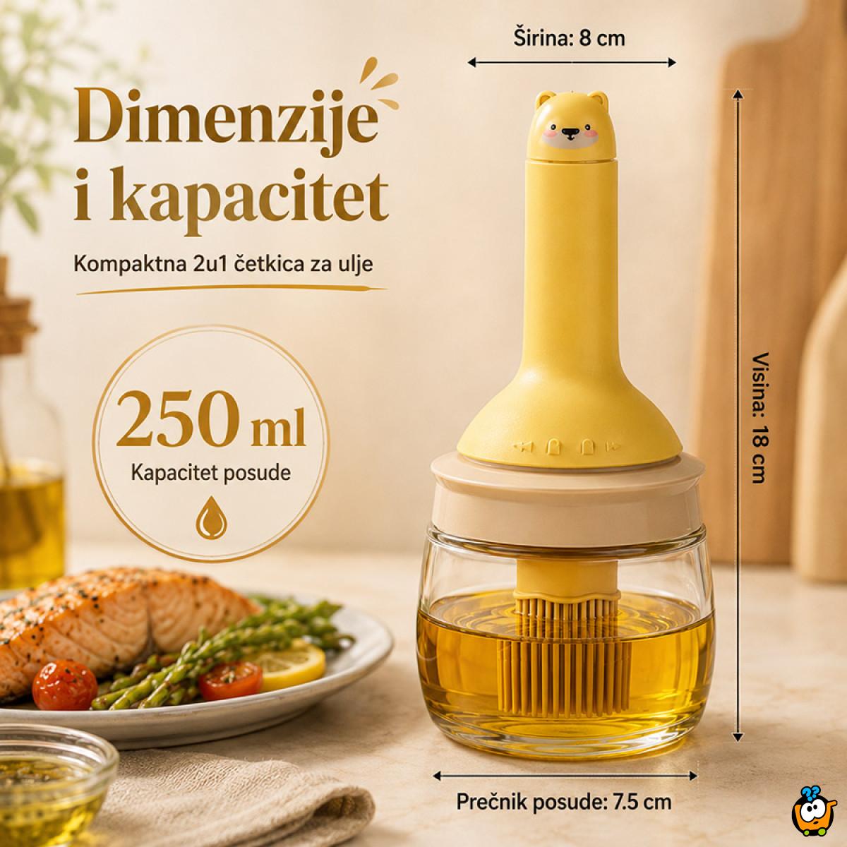 2u1 Dozer za ulje sa silikonskom četkicom – 250 ml
