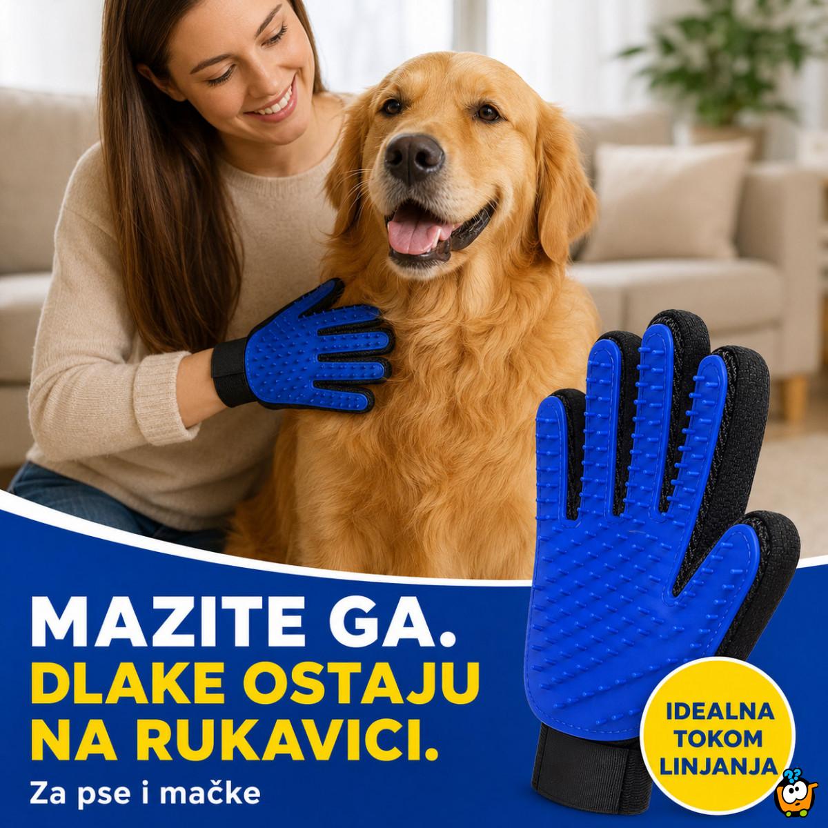 Rukavica za češljanje i uklanjanje viška dlake pasa i mačaka – True Touch