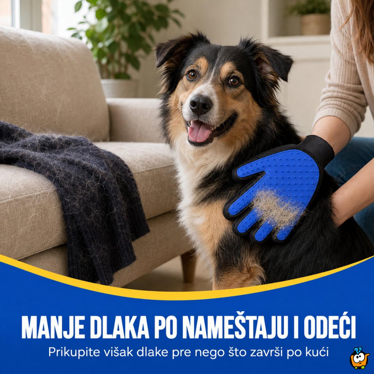 Rukavica za češljanje i uklanjanje viška dlake pasa i mačaka – True Touch