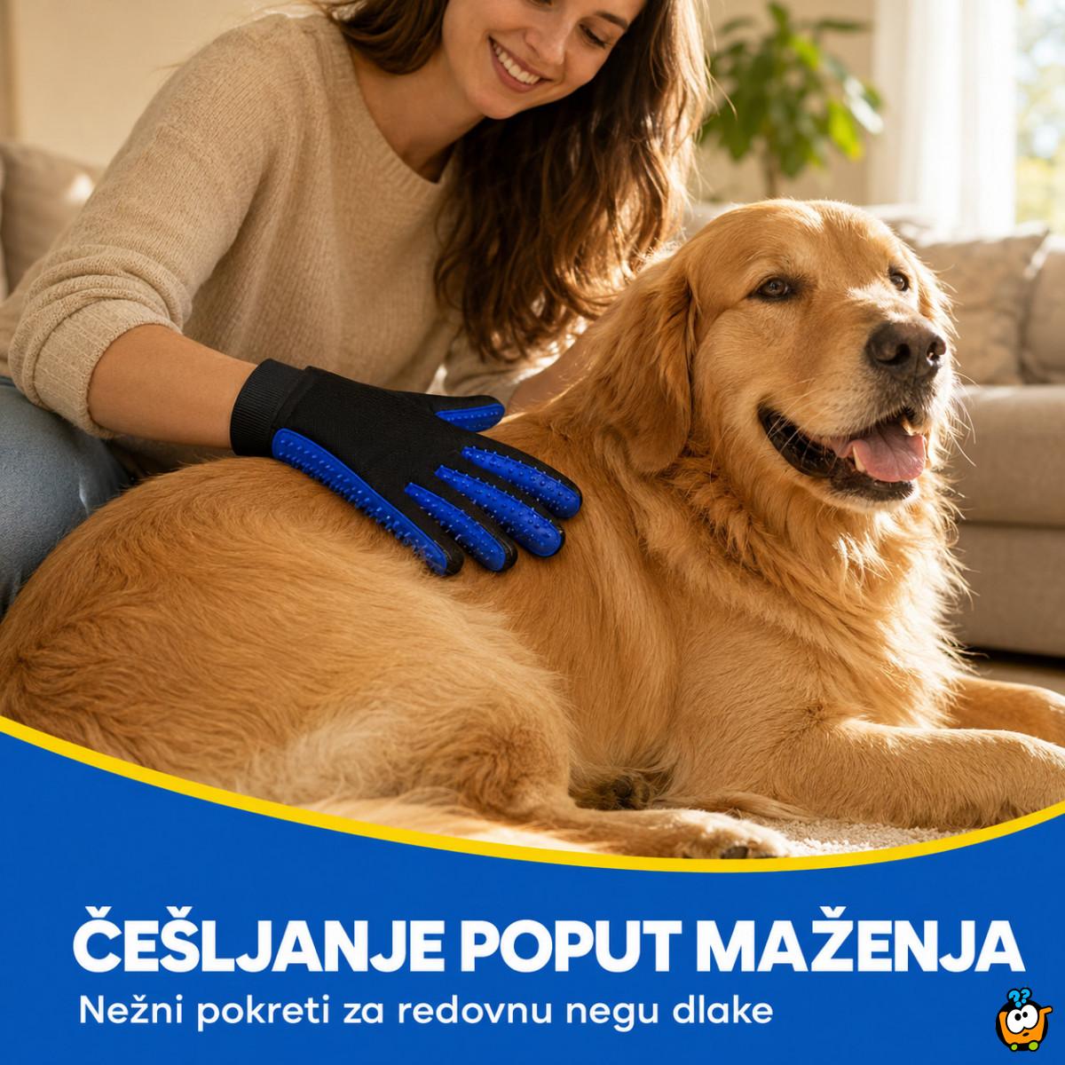 Rukavica za češljanje i uklanjanje viška dlake pasa i mačaka – True Touch