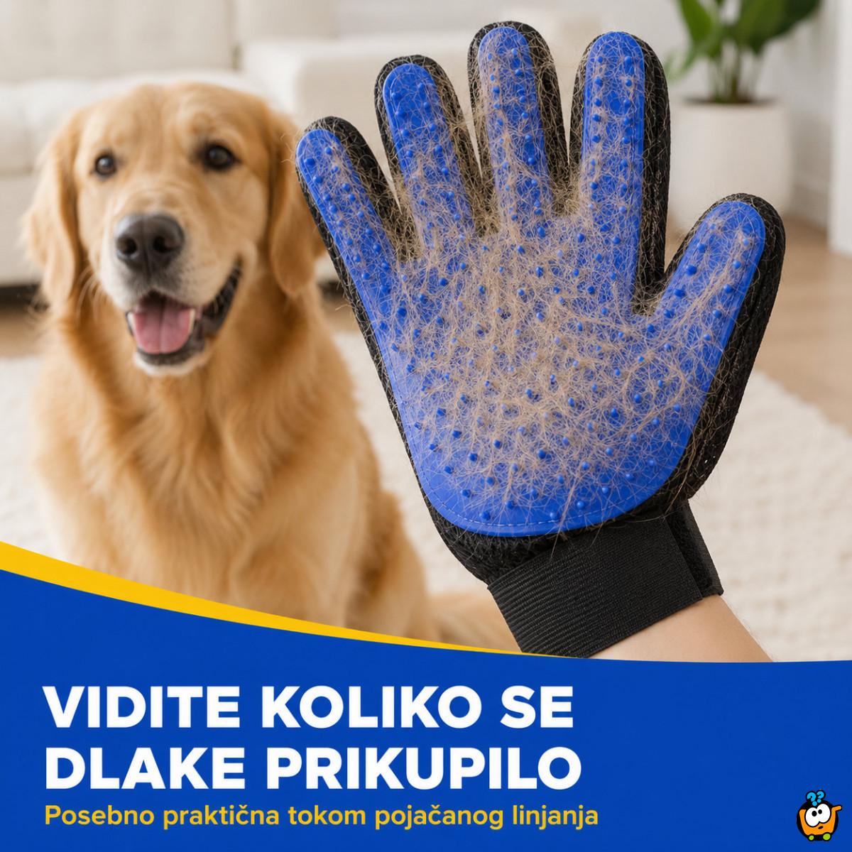 Rukavica za češljanje i uklanjanje viška dlake pasa i mačaka – True Touch