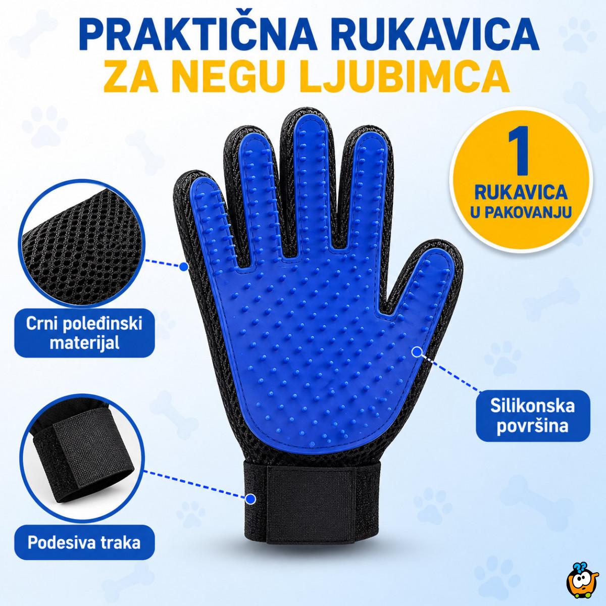Rukavica za češljanje i uklanjanje viška dlake pasa i mačaka – True Touch