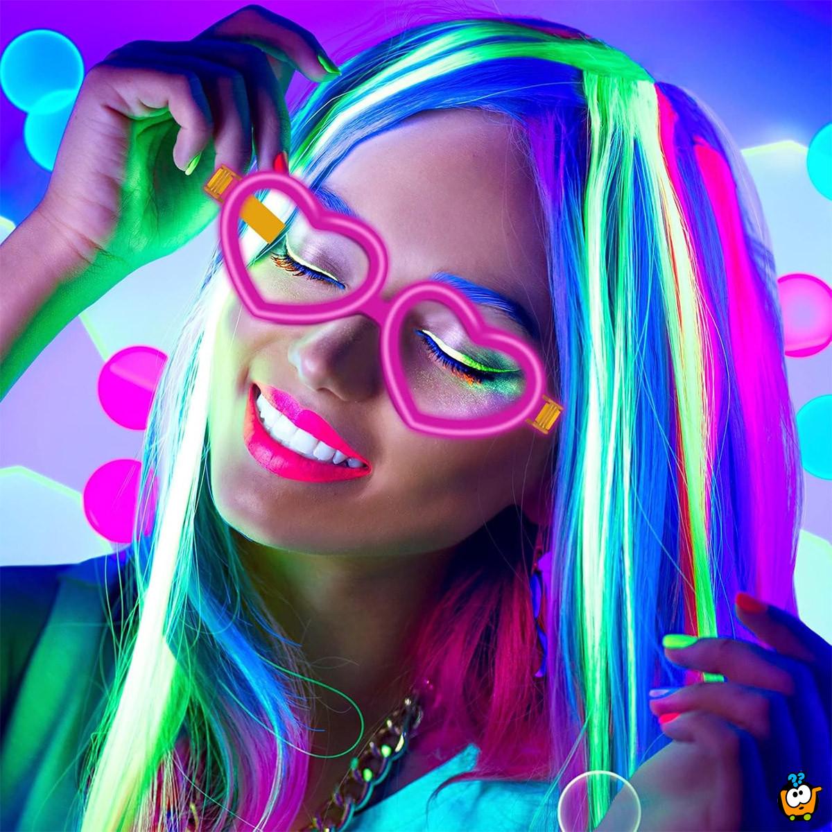 Heart Glow Glasses - svetleće naočare za žurke