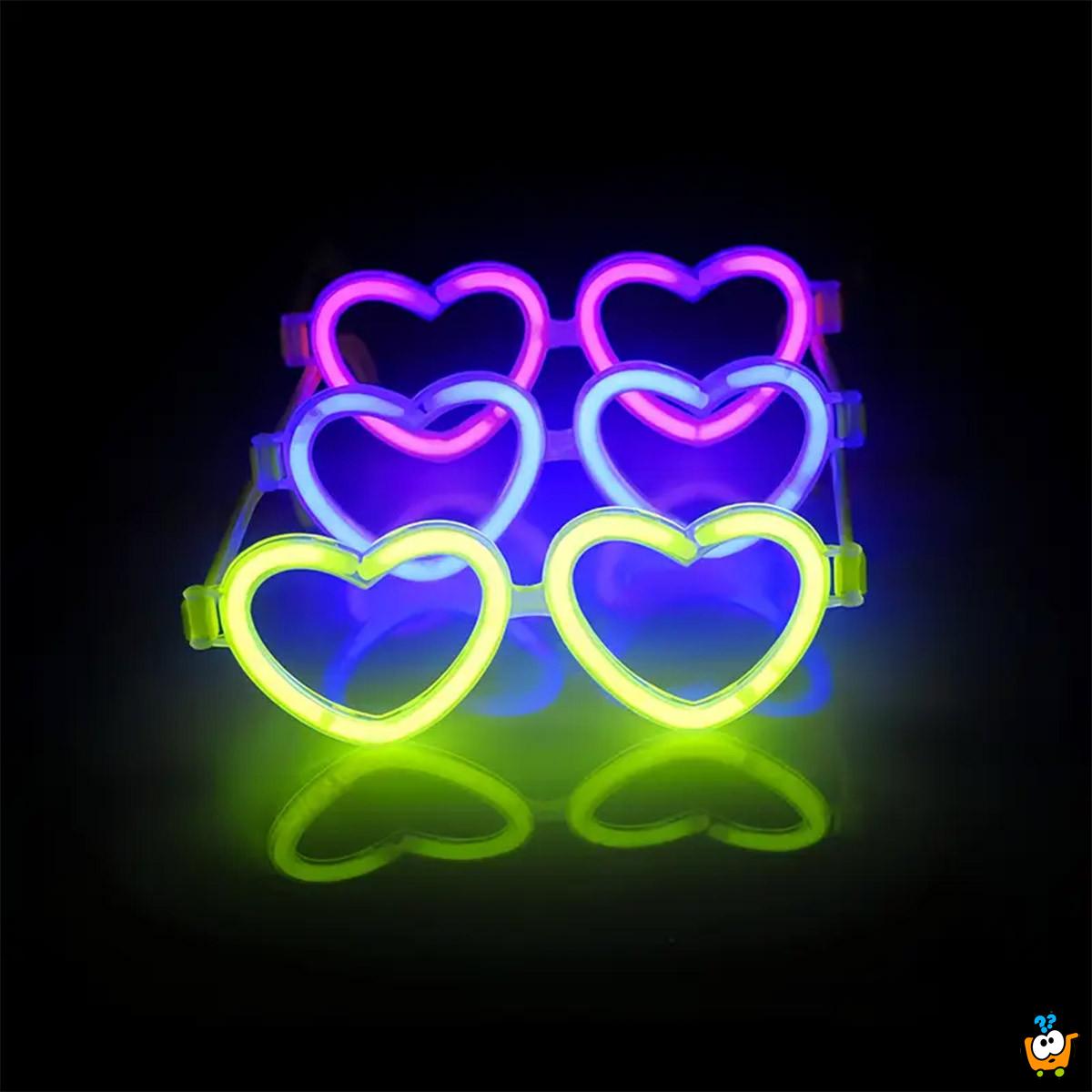 Heart Glow Glasses - svetleće naočare za žurke
