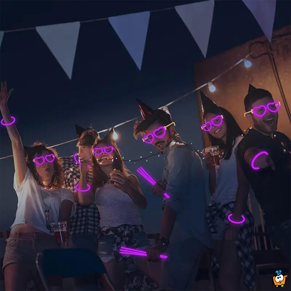 Heart Glow Glasses - svetleće naočare za žurke
