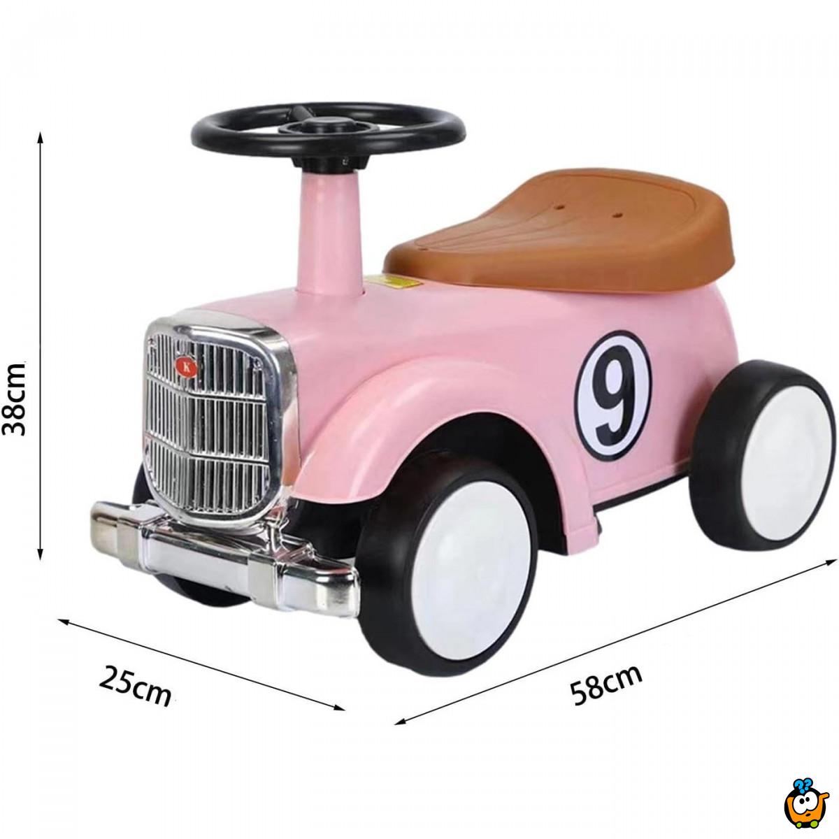Pink Old Timer - Dečija Old Timer guralica sa pregradom za igračke