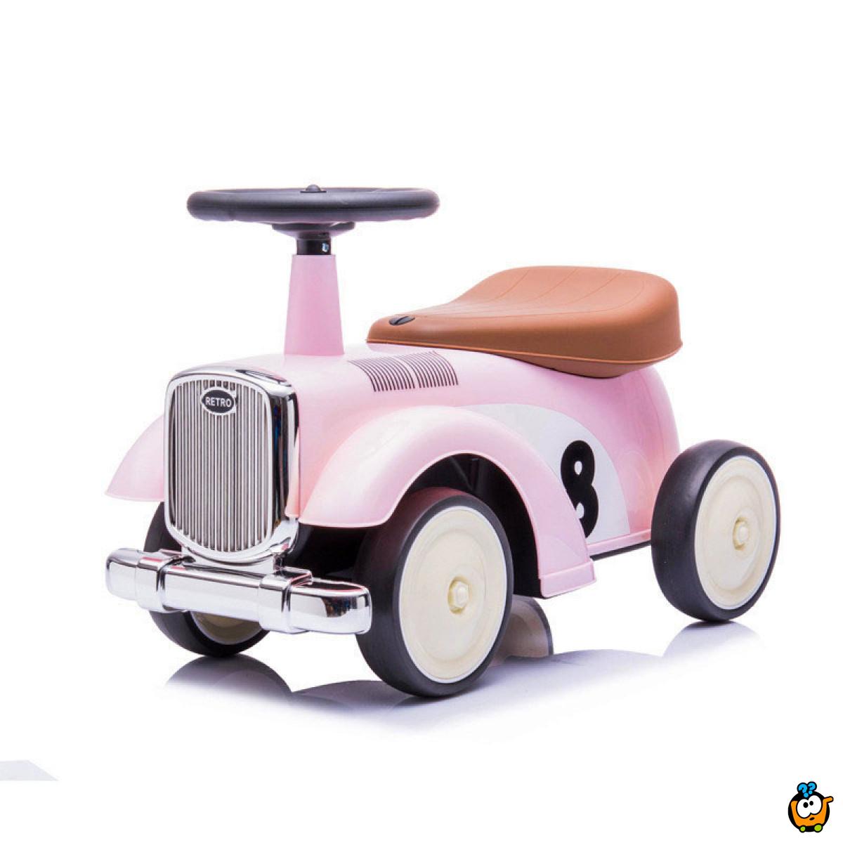 Pink Old Timer - Dečija Old Timer guralica sa pregradom za igračke