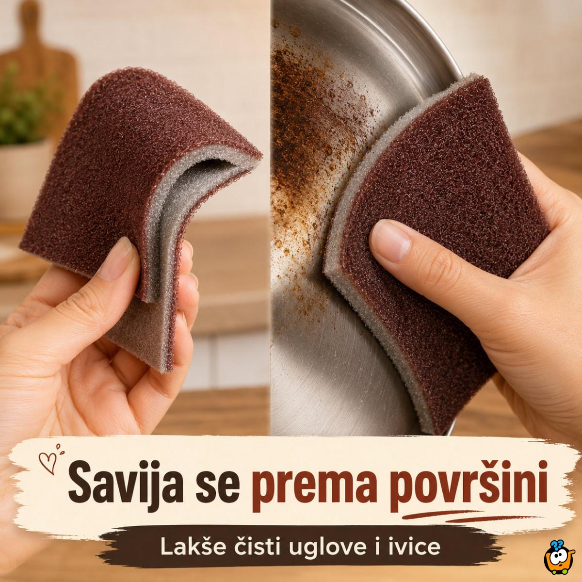 Set 5 grubih sunđera za šerpe, tiganje i tvrdokorne naslage - Scrub Sponge