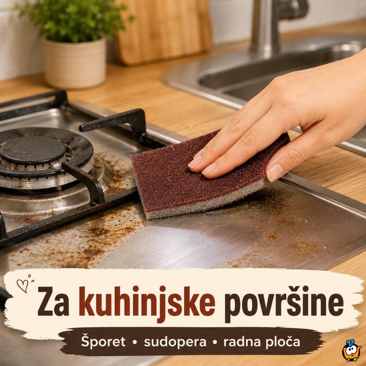 Set 5 grubih sunđera za šerpe, tiganje i tvrdokorne naslage - Scrub Sponge