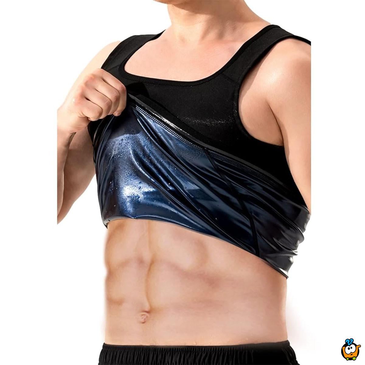 Sauna muška majica za brže topljenje masnoća