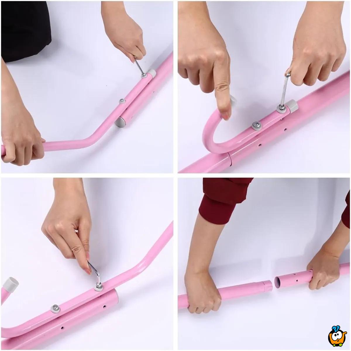 Pink moderni čiviluk sa 9 kuka