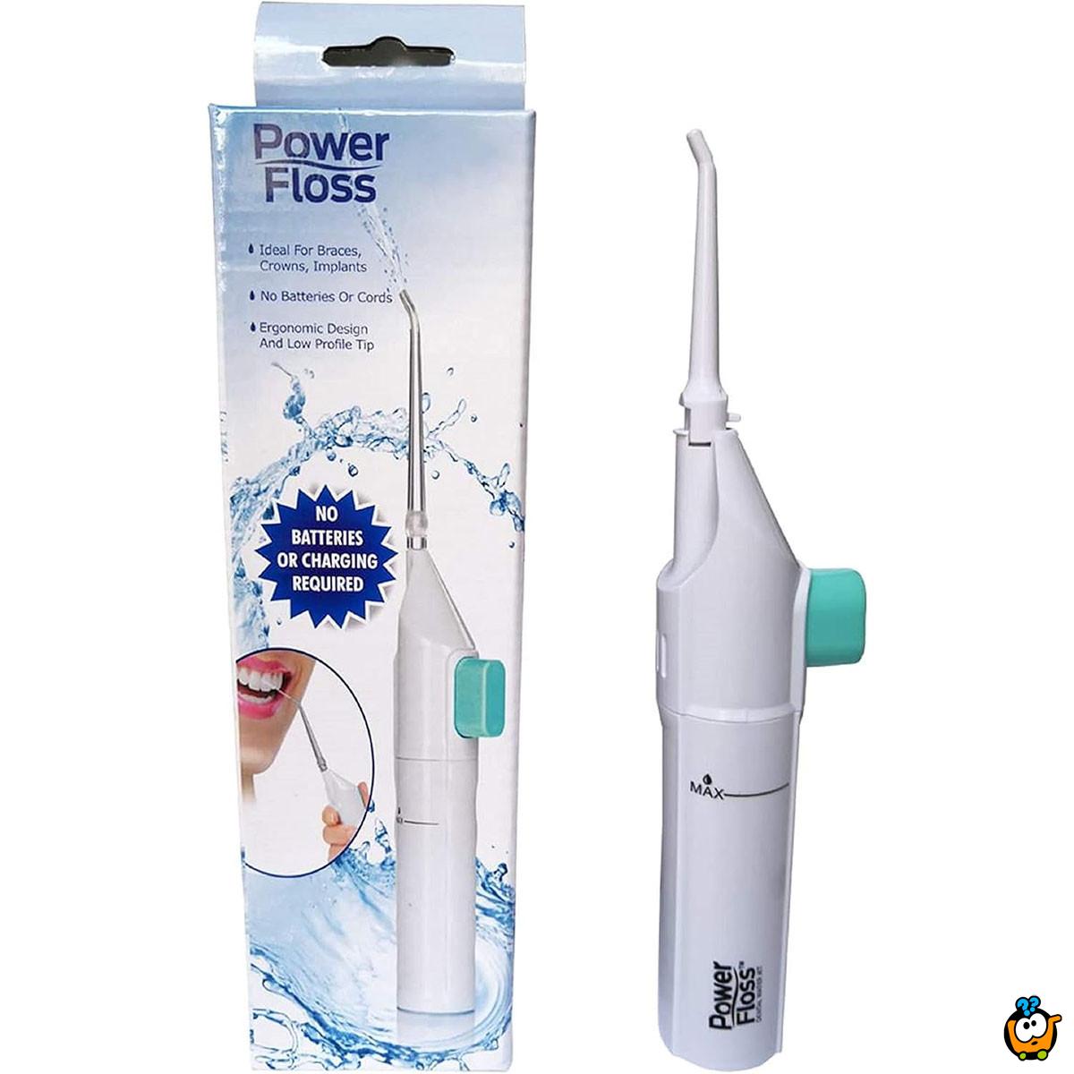 Power Floss - Prenosivi vodeni čistač zuba bez baterija