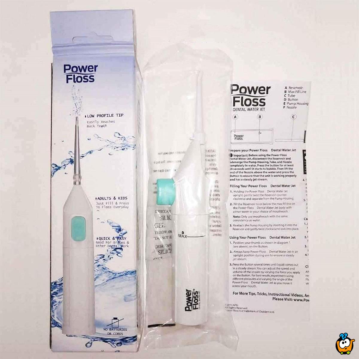 Power Floss - Prenosivi vodeni čistač zuba bez baterija