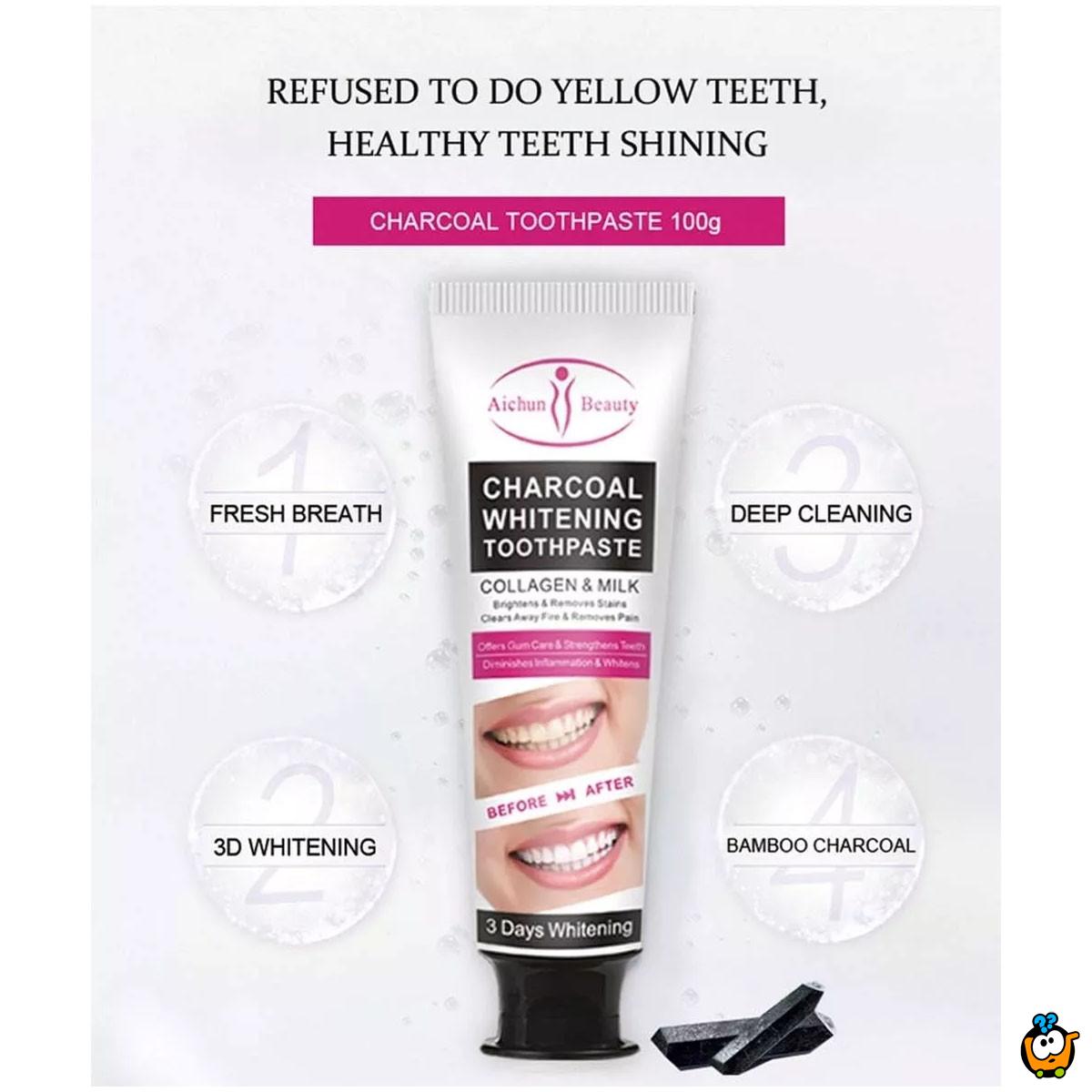 Pasta za izbeljivanje zuba sa aktivnim ugljem