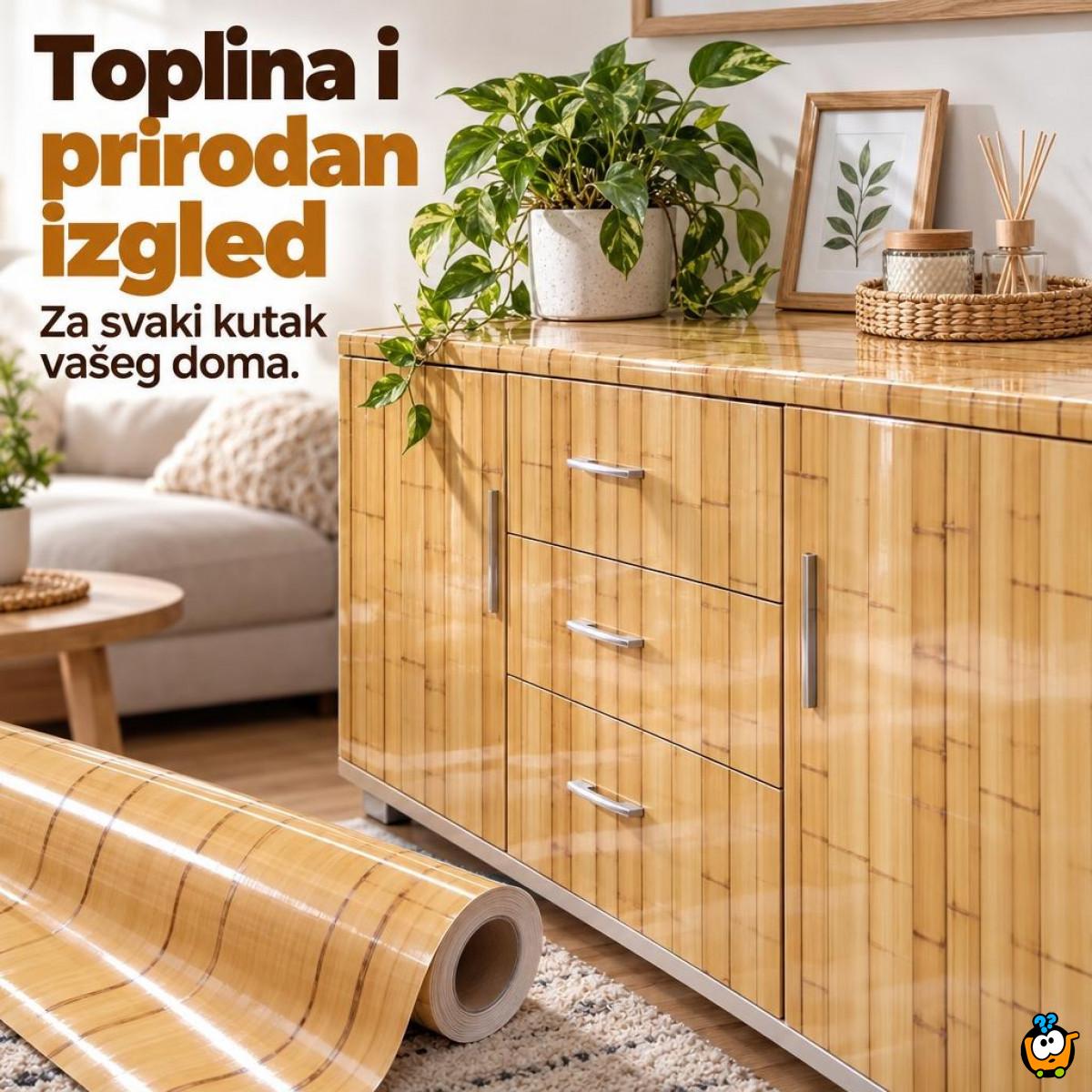 Sjajna vinil tapeta za nameštaj - Bambus dezen 2m rolna