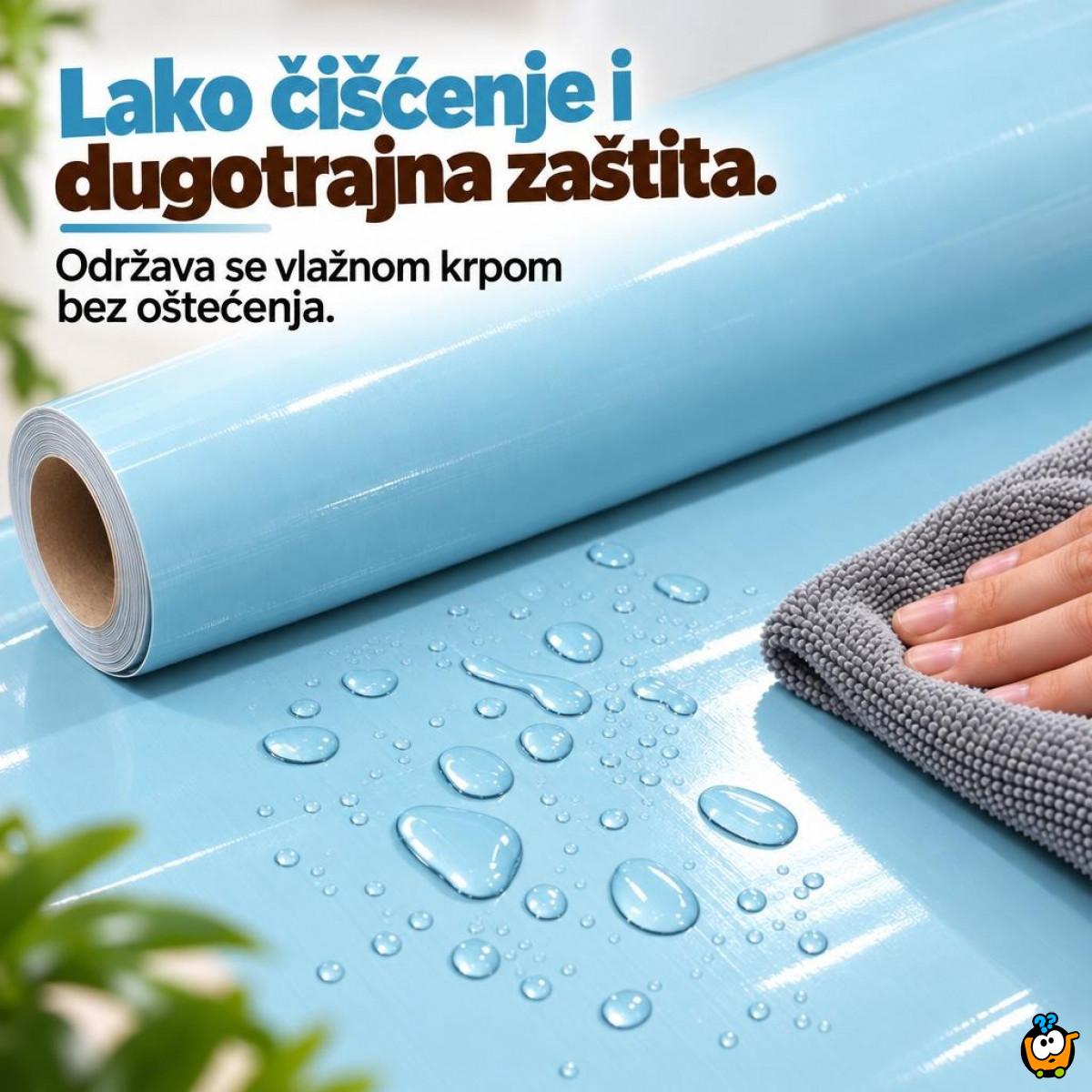 Sjajna vinil tapeta za nameštaj dečije sobe - Nežna plava dezen 2m rolna