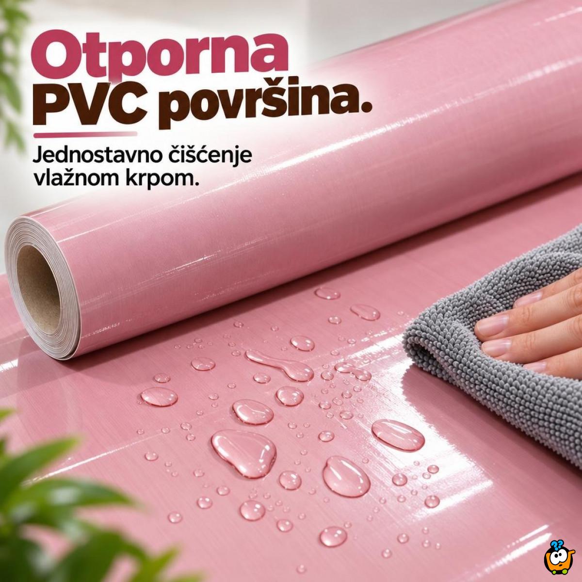 Sjajna vinil tapeta za nameštaj dečije sobe - Nežna roze dezen 2m rolna