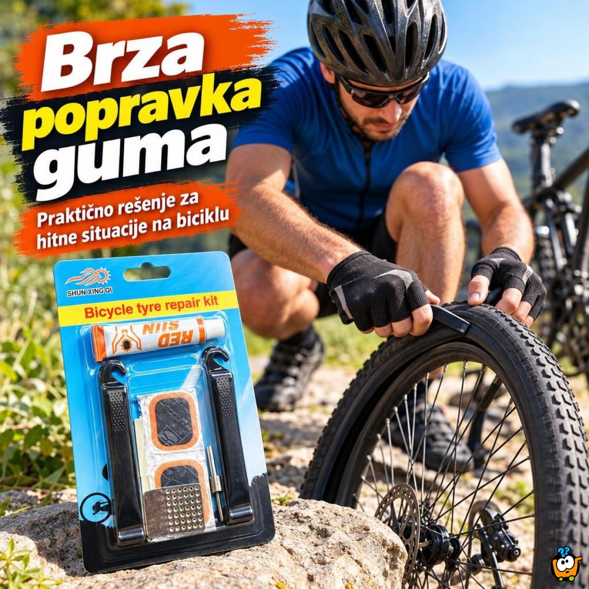 Set za popravku gume na bicikli - Brza popravka gume bilo gde