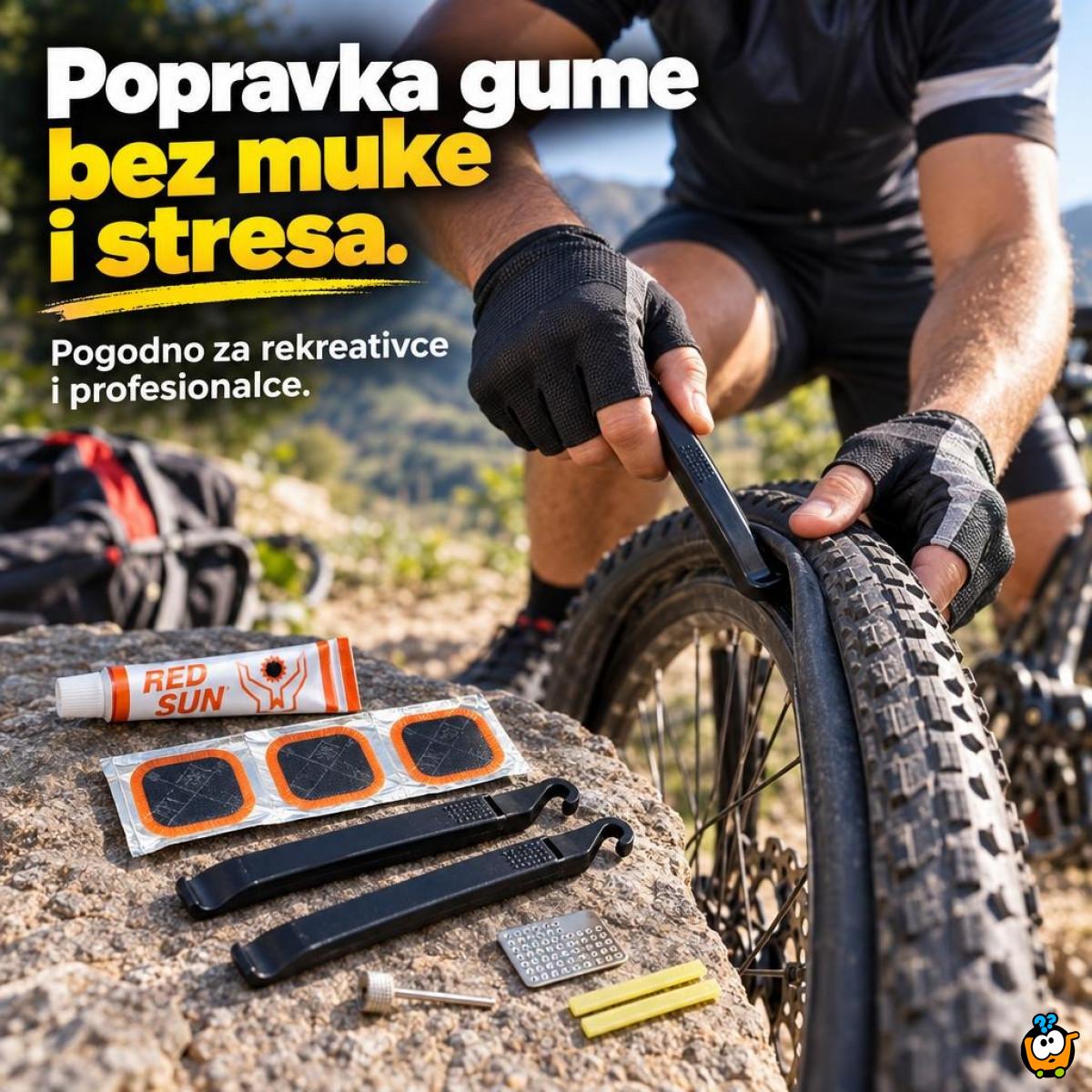 Set za popravku gume na bicikli - Brza popravka gume bilo gde