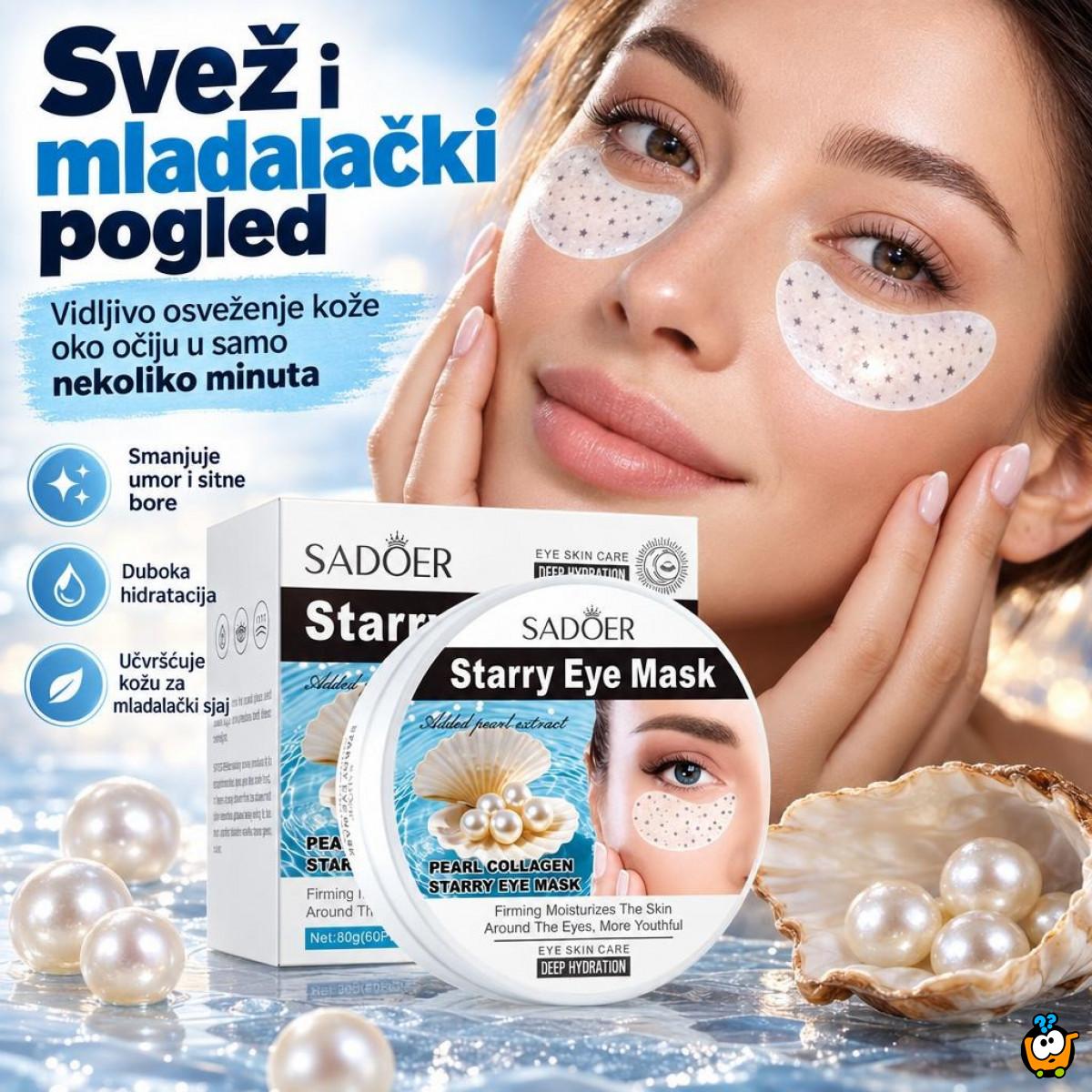 Sadoer Starry Eye Mask - Hidratantna maska za područje oko očiju sa bisernim ekstraktom i kolagenom, 30 pari