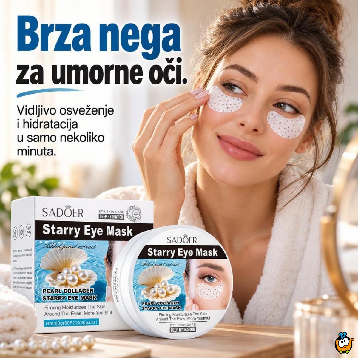 Sadoer Starry Eye Mask - Hidratantna maska za područje oko očiju sa bisernim ekstraktom i kolagenom, 30 pari