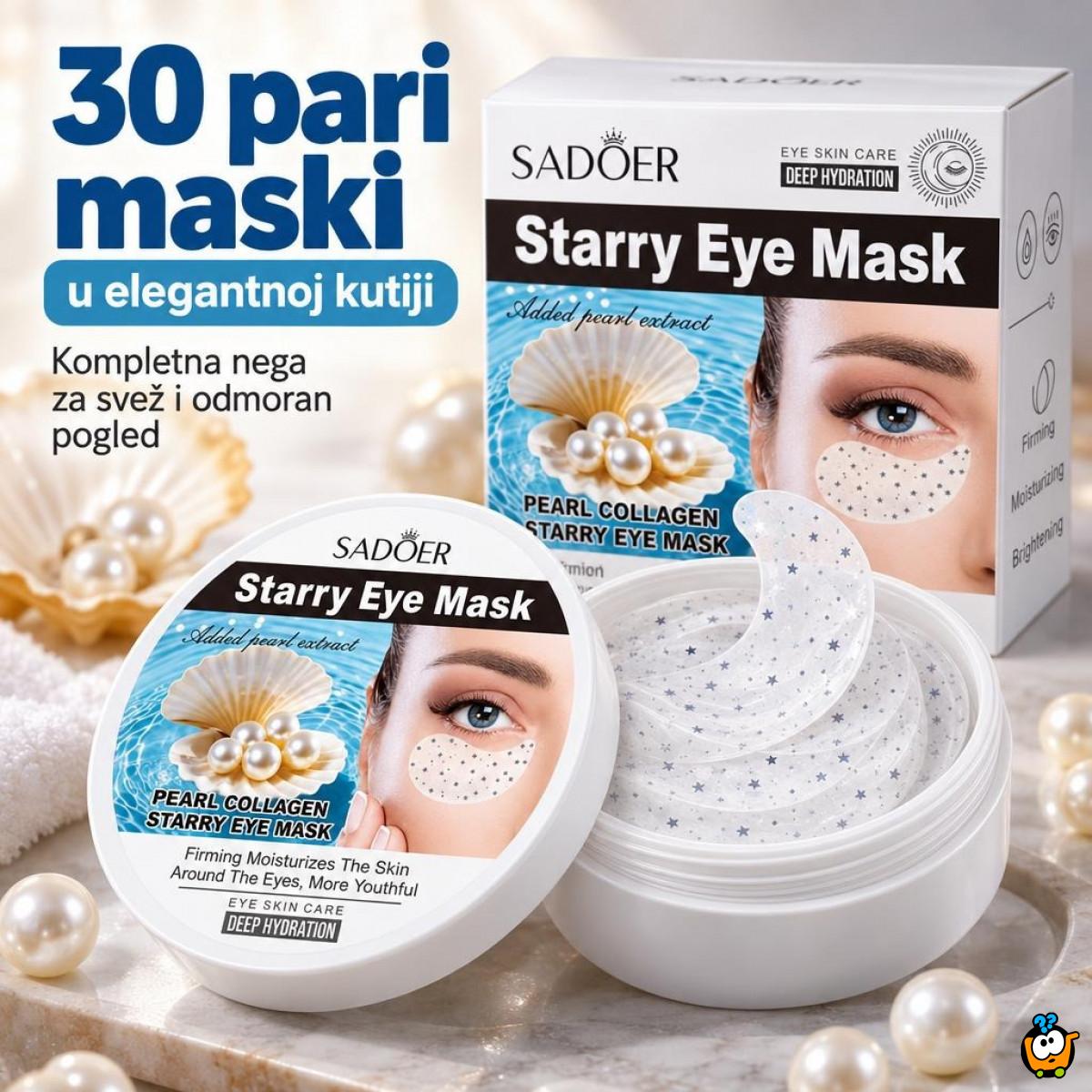 Sadoer Starry Eye Mask - Hidratantna maska za područje oko očiju sa bisernim ekstraktom i kolagenom, 30 pari