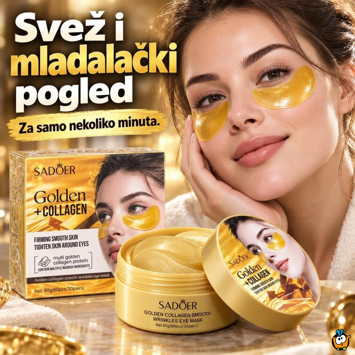 Sadoer Golden + Collagen Maska Za Kožu Oko Očiju 30 pari