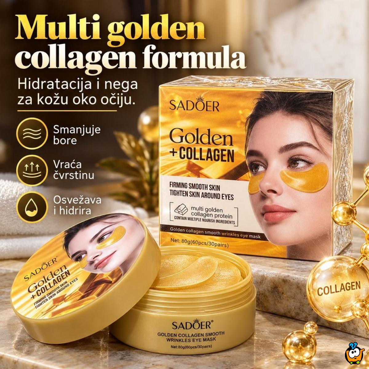 Sadoer Golden + Collagen Maska Za Kožu Oko Očiju 30 pari