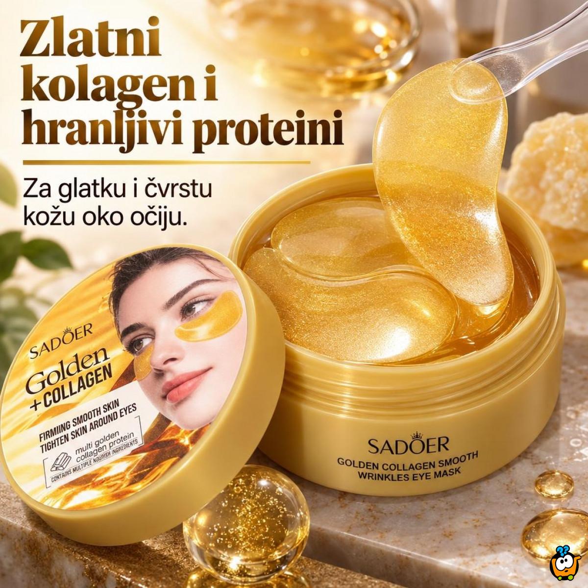 Sadoer Golden + Collagen Maska Za Kožu Oko Očiju 30 pari