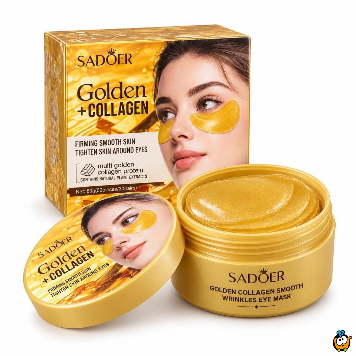 Sadoer Golden + Collagen Maska Za Kožu Oko Očiju 30 pari