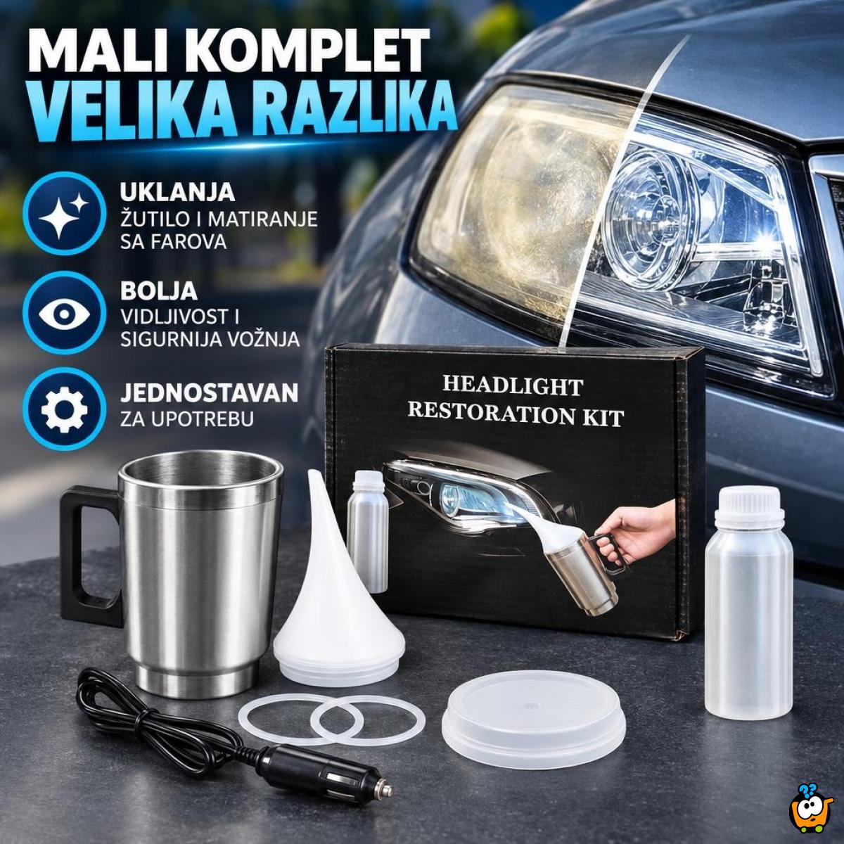 Komplet za polimerizaciju i restauraciju farova automobila