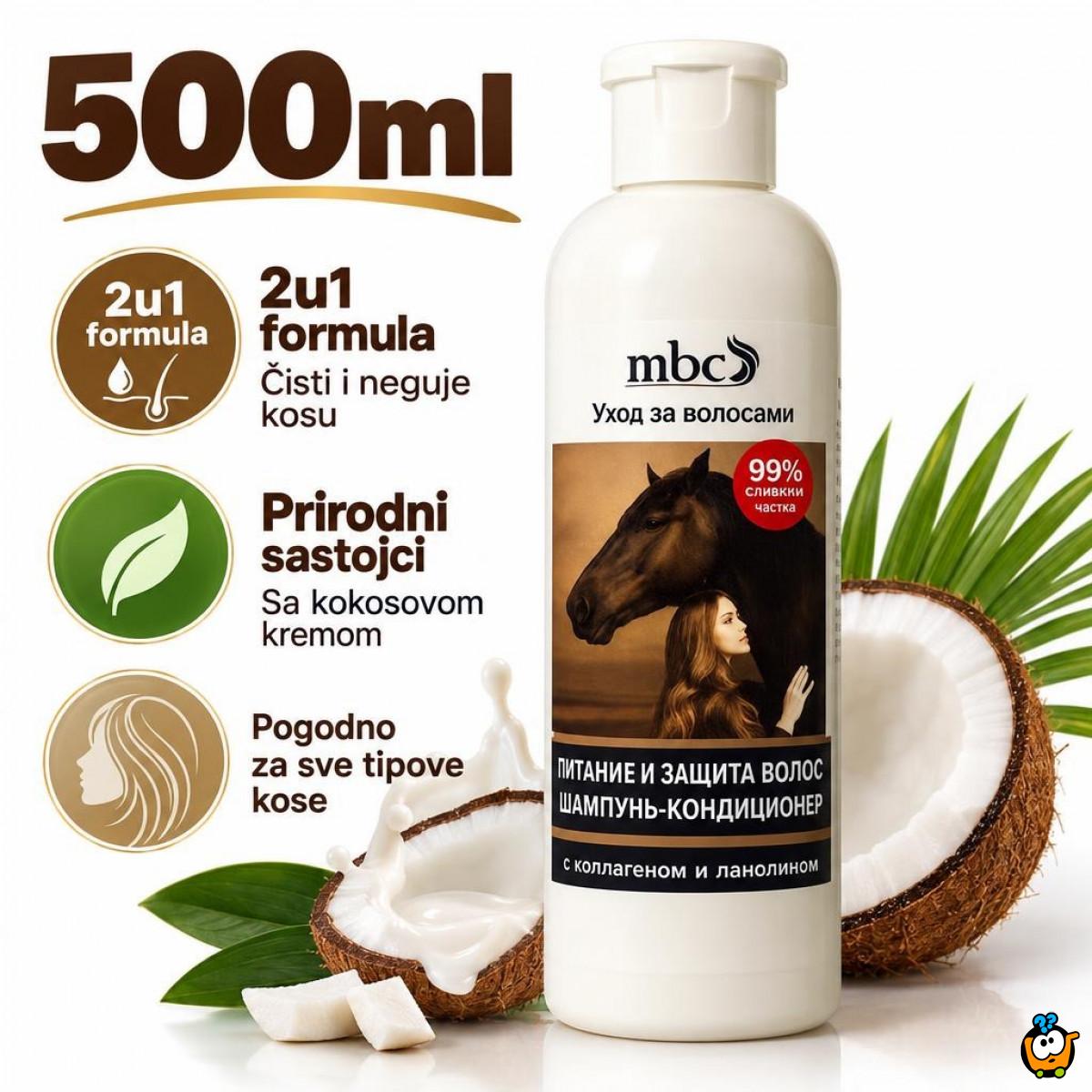 Ruski konjski šampon za kosu sa kokosovom kremom 500ml